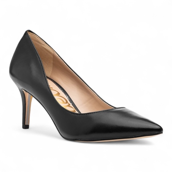 Sam Edelman Wide Jordyn Heel in Black Leather NIB - Picture 1 of 8